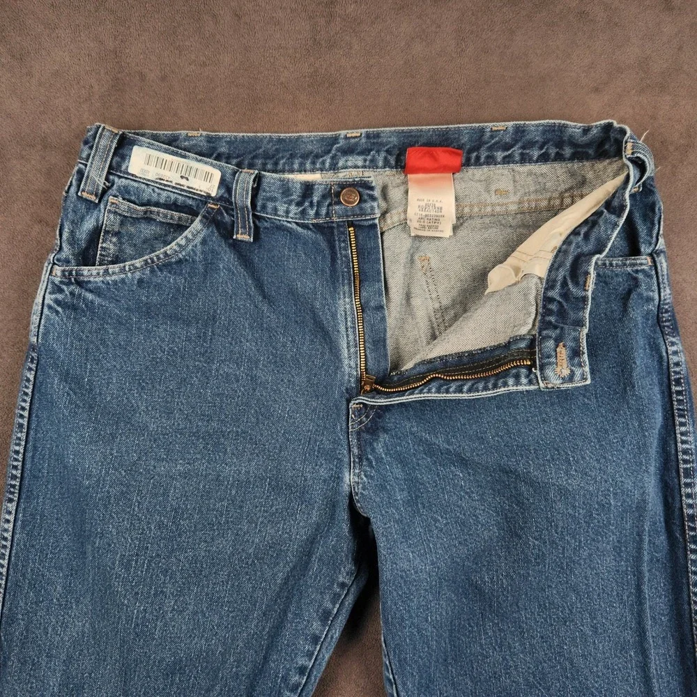 Dickies FR Flame Resistant Workrite Jeans Mens 38x32 Blue Denim USA‎ Made